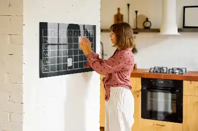 Glazen memobord met print inclusief neodymium magneten voor lestafel