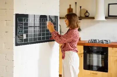 Glazen memobord met print inclusief neodymium magneten voor lestafel