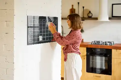 Glazen memobord met print inclusief neodymium magneten voor lestafel