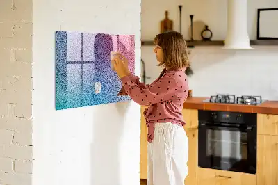 Magnetisch planbord van bedrukt glas met geleidelijk patroon