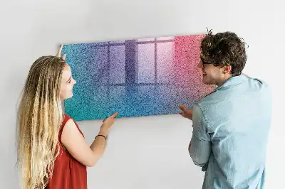 Magnetisch planbord van bedrukt glas met geleidelijk patroon