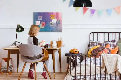 Magnetisch planbord van bedrukt glas met geleidelijk patroon