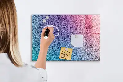 Magnetisch planbord van bedrukt glas met geleidelijk patroon