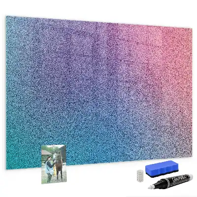 Magnetisch planbord van bedrukt glas met geleidelijk patroon