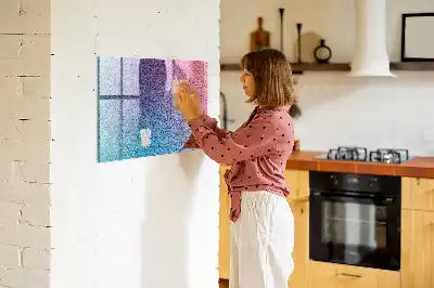 Magnetisch planbord van bedrukt glas met geleidelijk patroon