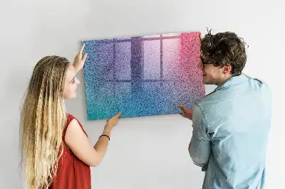 Magnetisch planbord van bedrukt glas met geleidelijk patroon