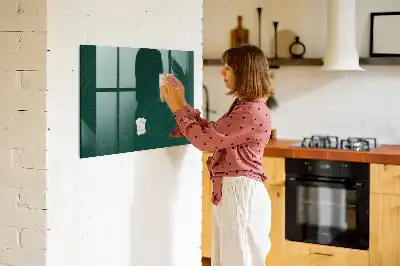 Magnetisch planbord van bedrukt glas met bladpatroon