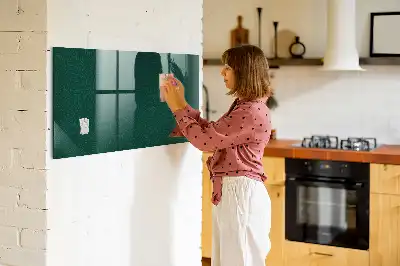 Magnetisch planbord van bedrukt glas met bladpatroon