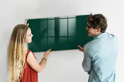 Magnetisch planbord van bedrukt glas met bladpatroon