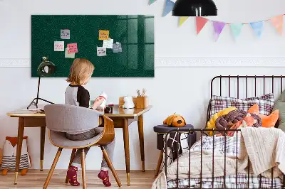 Magnetisch planbord van bedrukt glas met bladpatroon