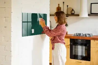 Magnetisch planbord van bedrukt glas met bladpatroon