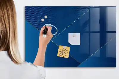 Glazen memobord met print inclusief neodymium magneten