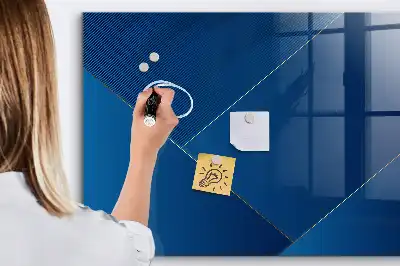 Glazen memobord met print inclusief neodymium magneten