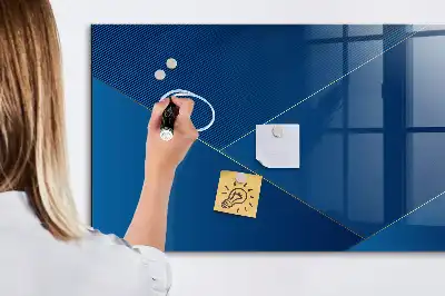 Glazen memobord met print inclusief neodymium magneten