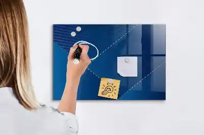 Glazen memobord met print inclusief neodymium magneten