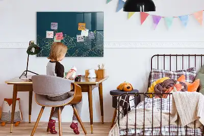 Magnetisch planbord van bedrukt glas ontwerp Bergschets voor aan de muur