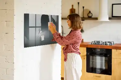 Magnetisch planbord van bedrukt glas wandelaar in het donker