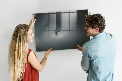Magnetisch planbord van bedrukt glas wandelaar in het donker