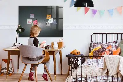 Magnetisch planbord van bedrukt glas wandelaar in het donker