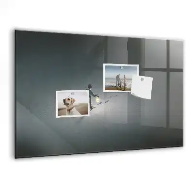 Magnetisch planbord van bedrukt glas wandelaar in het donker