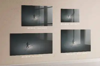Magnetisch planbord van bedrukt glas wandelaar in het donker