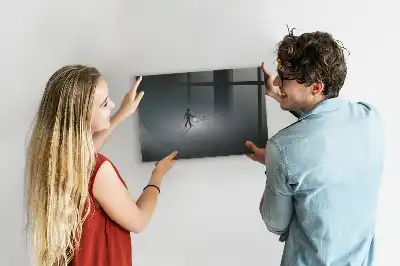 Magnetisch planbord van bedrukt glas wandelaar in het donker