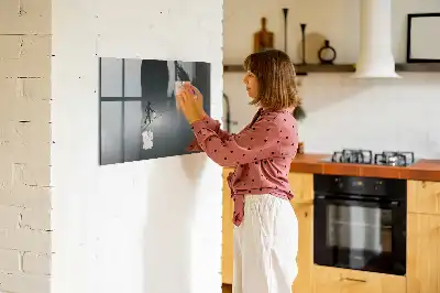 Magnetisch planbord van bedrukt glas wandelaar in het donker