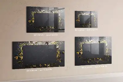 Magnetisch glazen planbord met gouden confetti design
