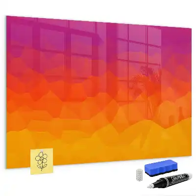 Magnetisch planbord van bedrukt glas met zonsopgang