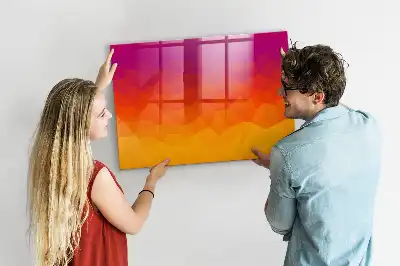 Magnetisch planbord van bedrukt glas met zonsopgang