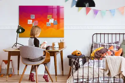 Magnetisch planbord van bedrukt glas met zonsopgang