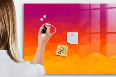 Magnetisch planbord van bedrukt glas met zonsopgang