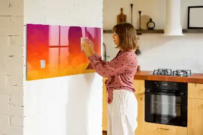 Magnetisch planbord van bedrukt glas met zonsopgang
