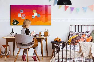 Magnetisch planbord van bedrukt glas met zonsopgang