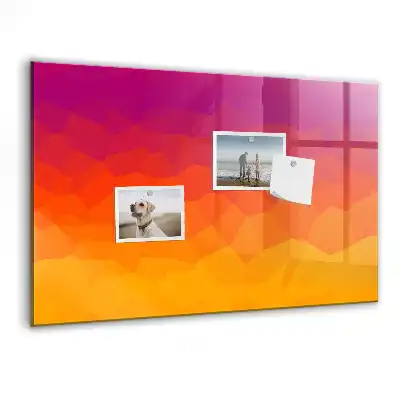 Magnetisch planbord van bedrukt glas met zonsopgang