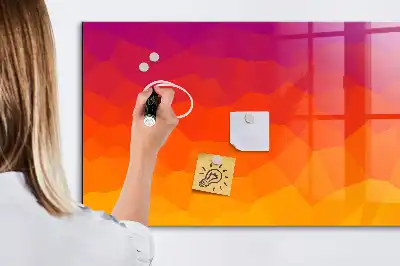 Magnetisch planbord van bedrukt glas met zonsopgang