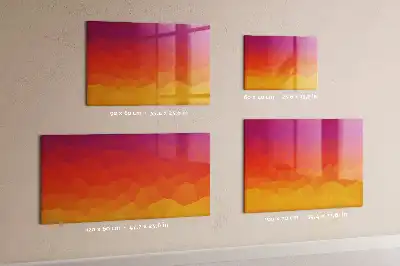 Magnetisch planbord van bedrukt glas met zonsopgang