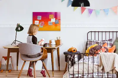 Magnetisch planbord van bedrukt glas met zonsopgang