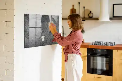 Magnetisch glasbord met print van vulkanisch gesteente