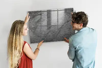 Magnetisch glasbord met print van vulkanisch gesteente