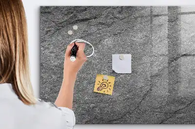 Magnetisch glasbord met print van vulkanisch gesteente