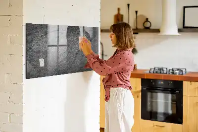 Magnetisch glasbord met print van vulkanisch gesteente