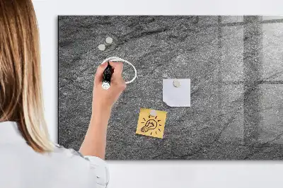 Magnetisch glasbord met print van vulkanisch gesteente