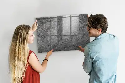 Magnetisch glasbord met print van vulkanisch gesteente