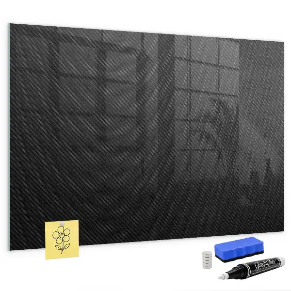 Magnetisch planbord van bedrukt glas met donkere abstractie