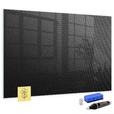 Magnetisch planbord van bedrukt glas met donkere abstractie