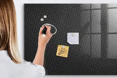 Magnetisch planbord van bedrukt glas met donkere abstractie