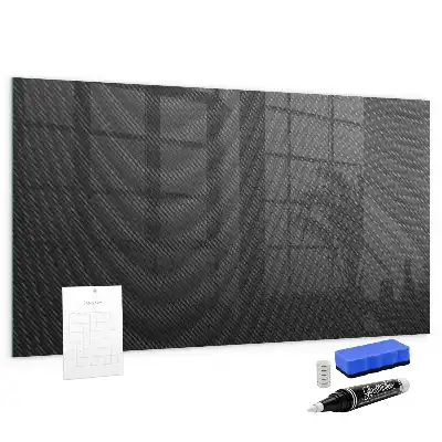 Magnetisch planbord van bedrukt glas met donkere abstractie