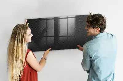 Magnetisch planbord van bedrukt glas met donkere abstractie