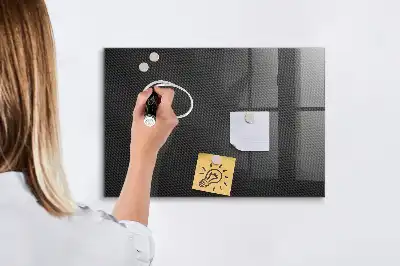 Magnetisch planbord van bedrukt glas met donkere abstractie